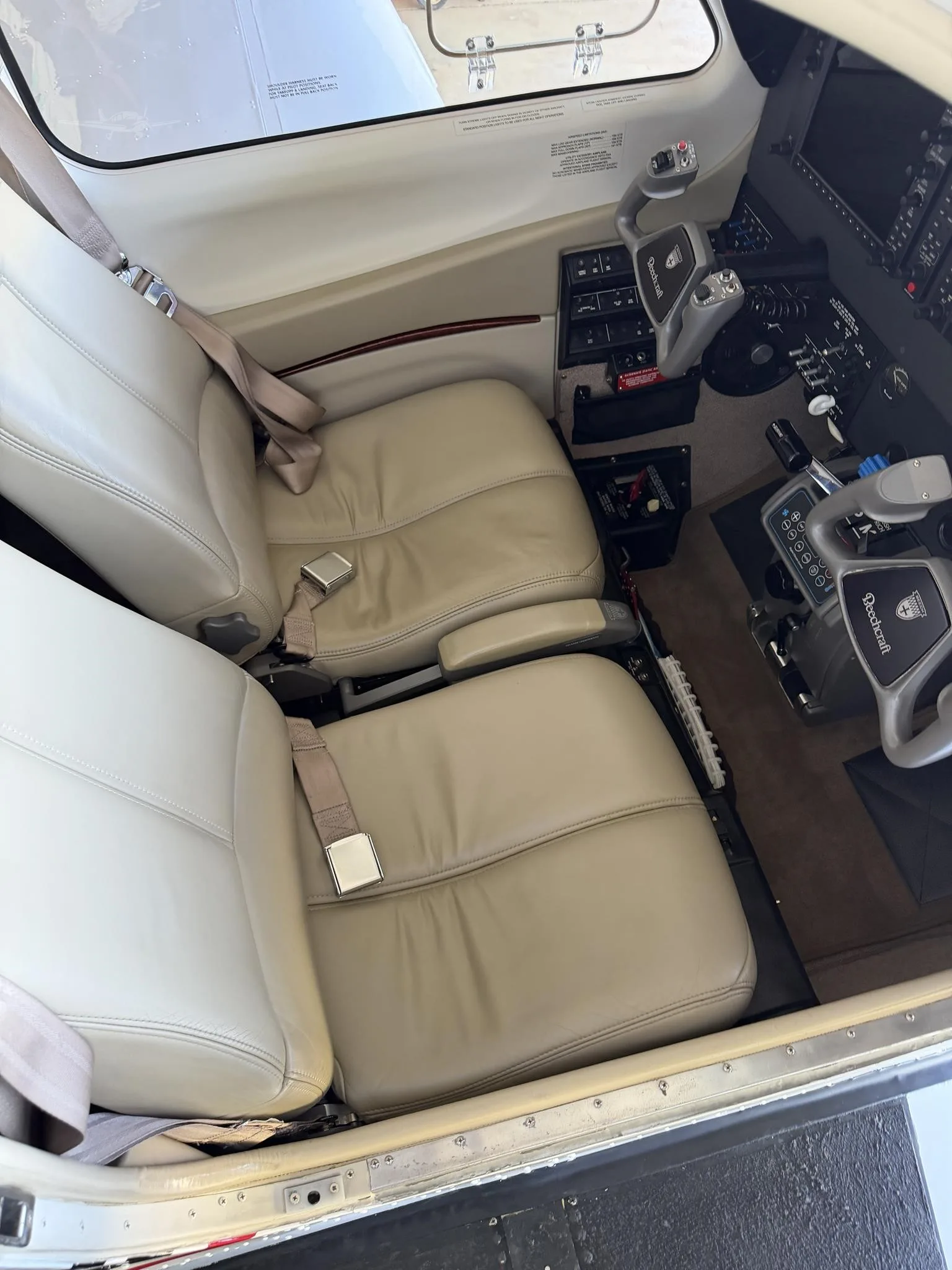 Cabin interior of a 2016 BEECHCRAFT G36 BONANZA.