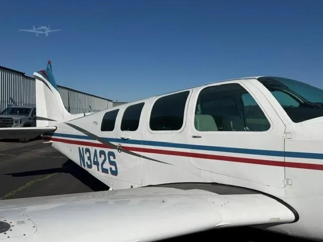 Exterior view of a 1970 BEECHCRAFT A36 BONANZA, N342S.
