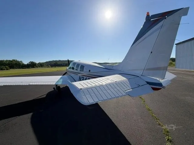 Exterior view of a 1970 BEECHCRAFT A36 BONANZA, N342S.
