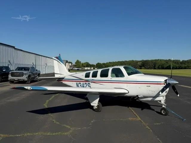 Exterior view of a 1970 BEECHCRAFT A36 BONANZA, N342S.