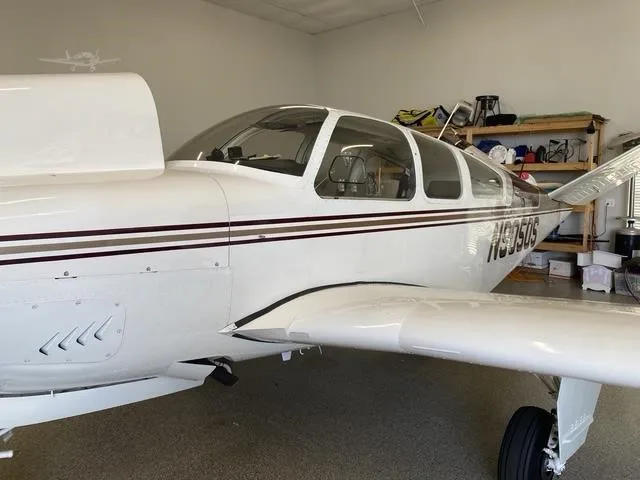 Exterior view of a 1966 BEECHCRAFT V35 BONANZA, N9050S.