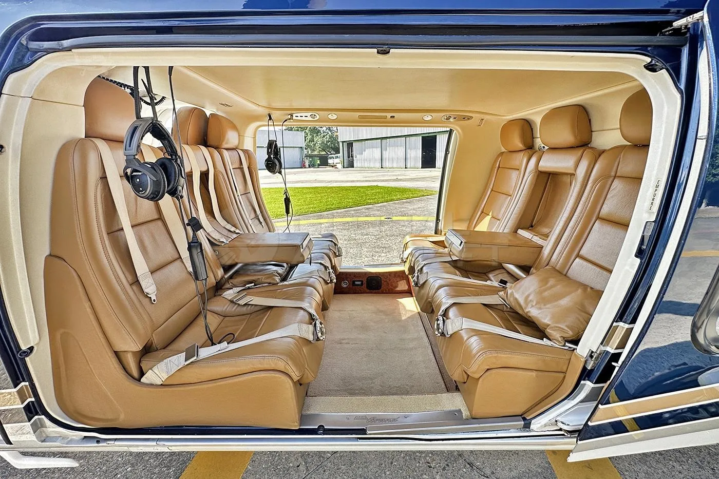 Cabin interior of a 2007 AGUSTA A109S GRAND.
