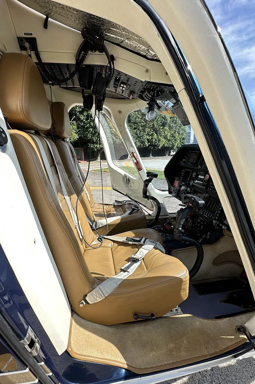 Cabin interior of a 2007 AGUSTA A109S GRAND.