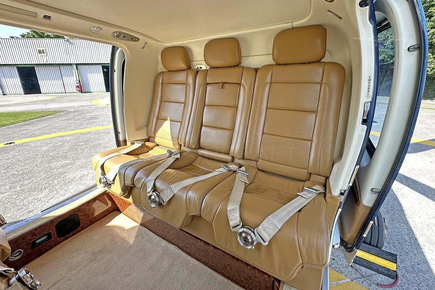 Cabin interior of a 2007 AGUSTA A109S GRAND.