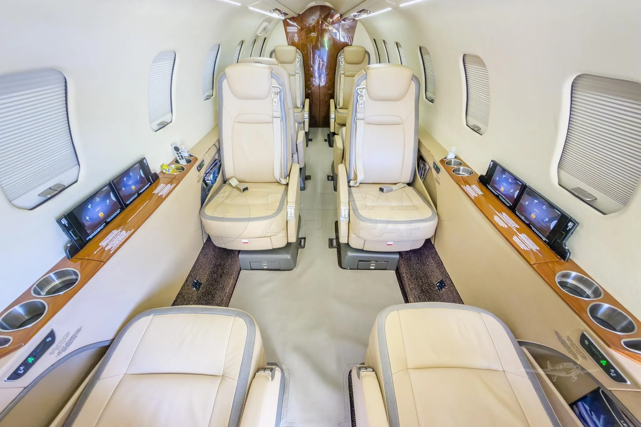 Cabin interior of a 2014 LEARJET 75.