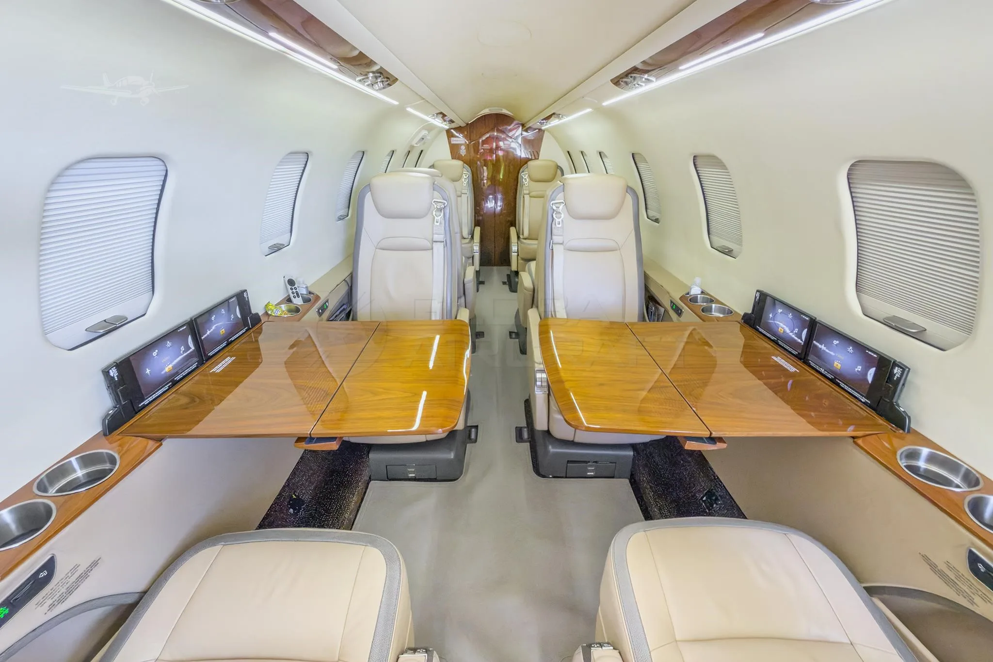 Cabin interior of a 2014 LEARJET 75.