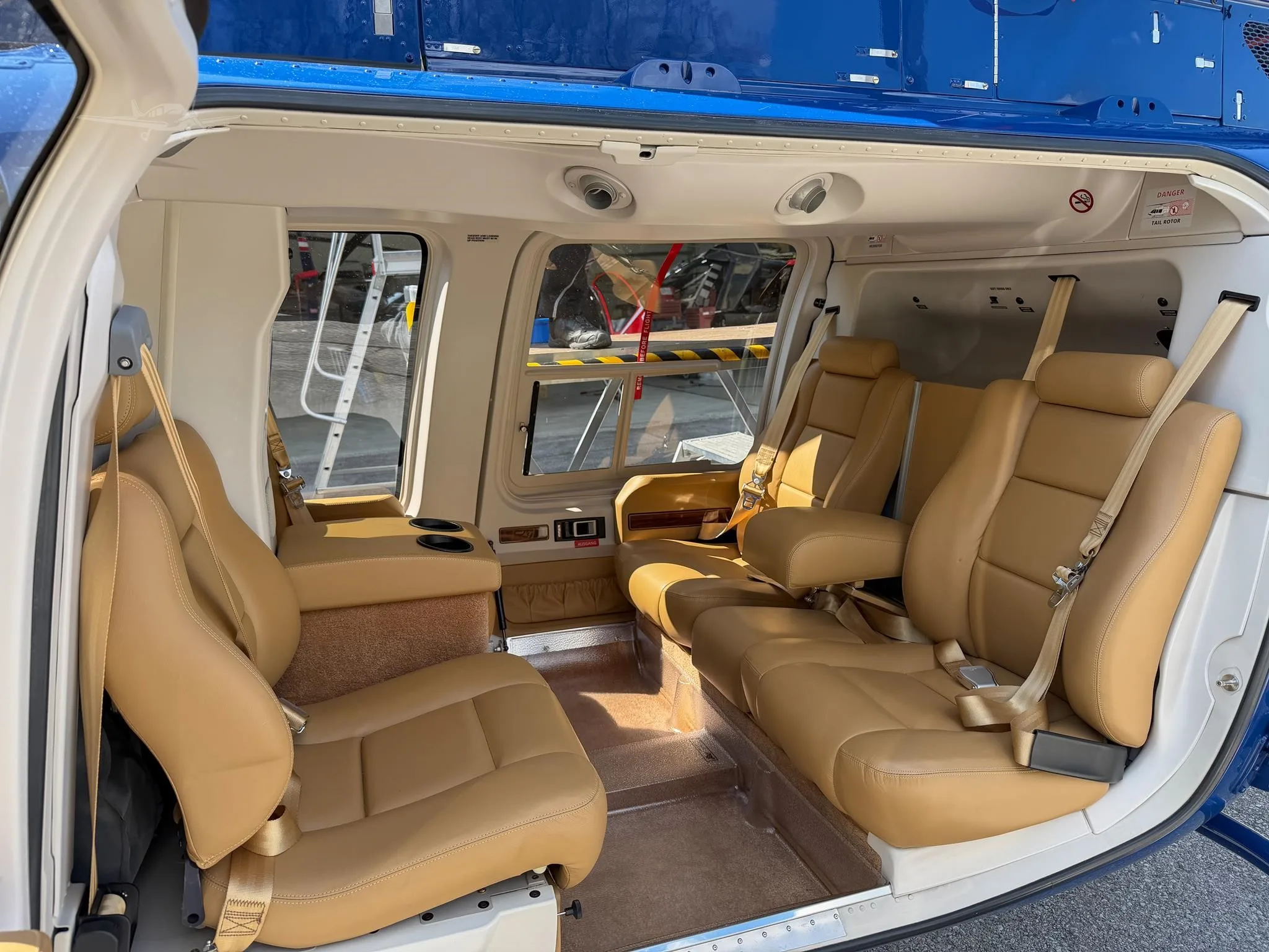 Cabin interior of a 2021 BELL 407GXI.