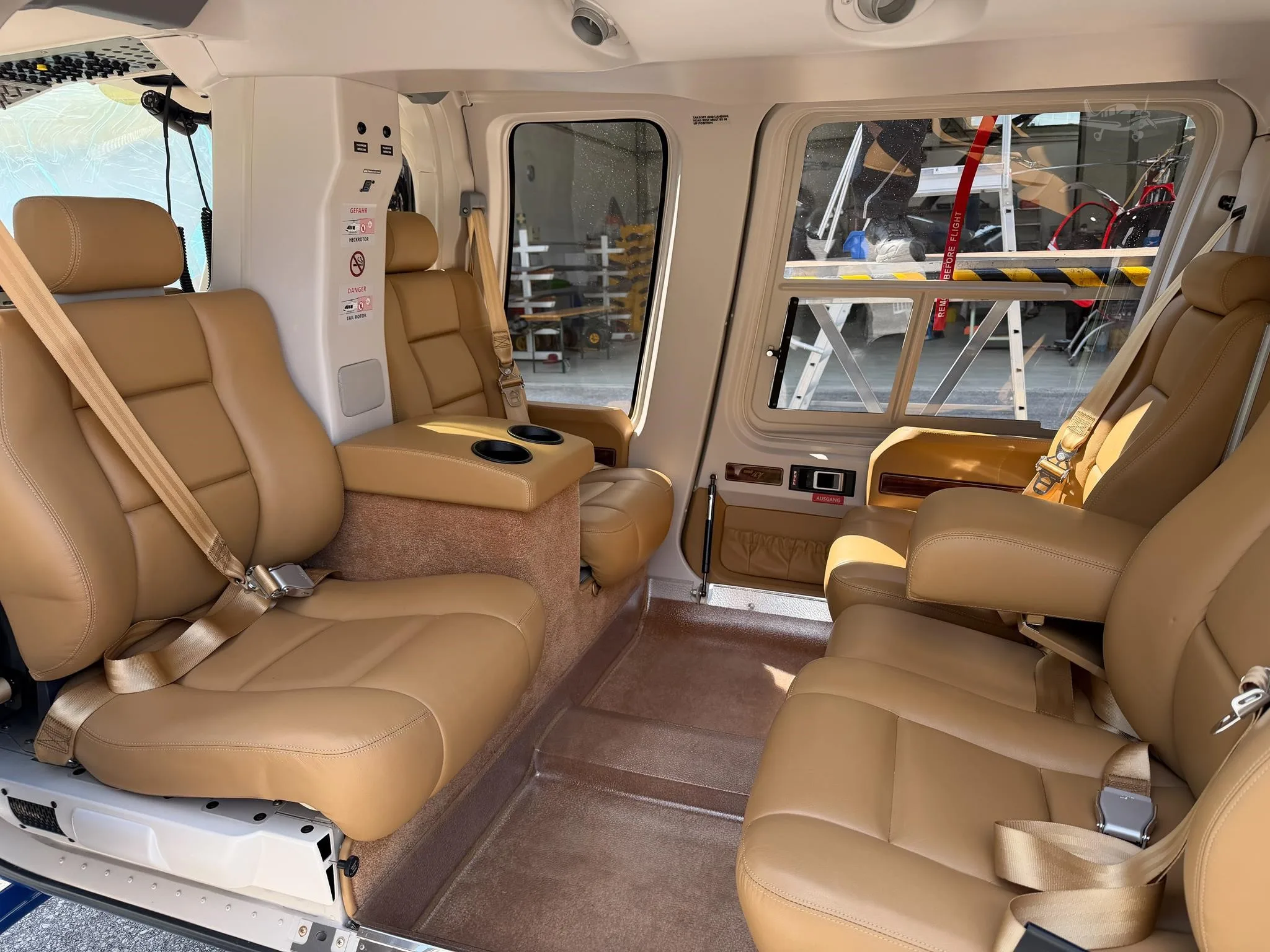 Cabin interior of a 2021 BELL 407GXI.