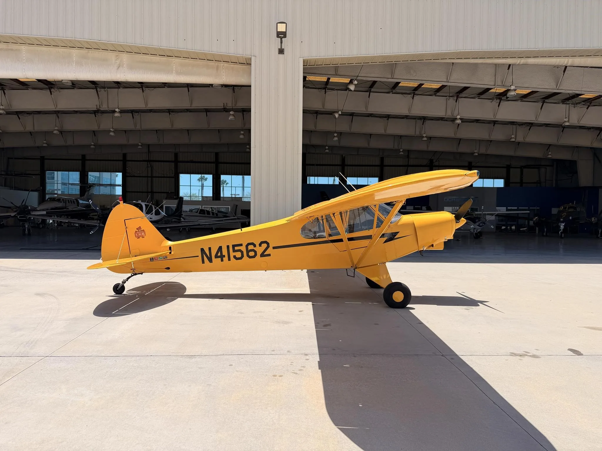 Exterior view of a 1990 PIPER SUPER CUB, N41562.