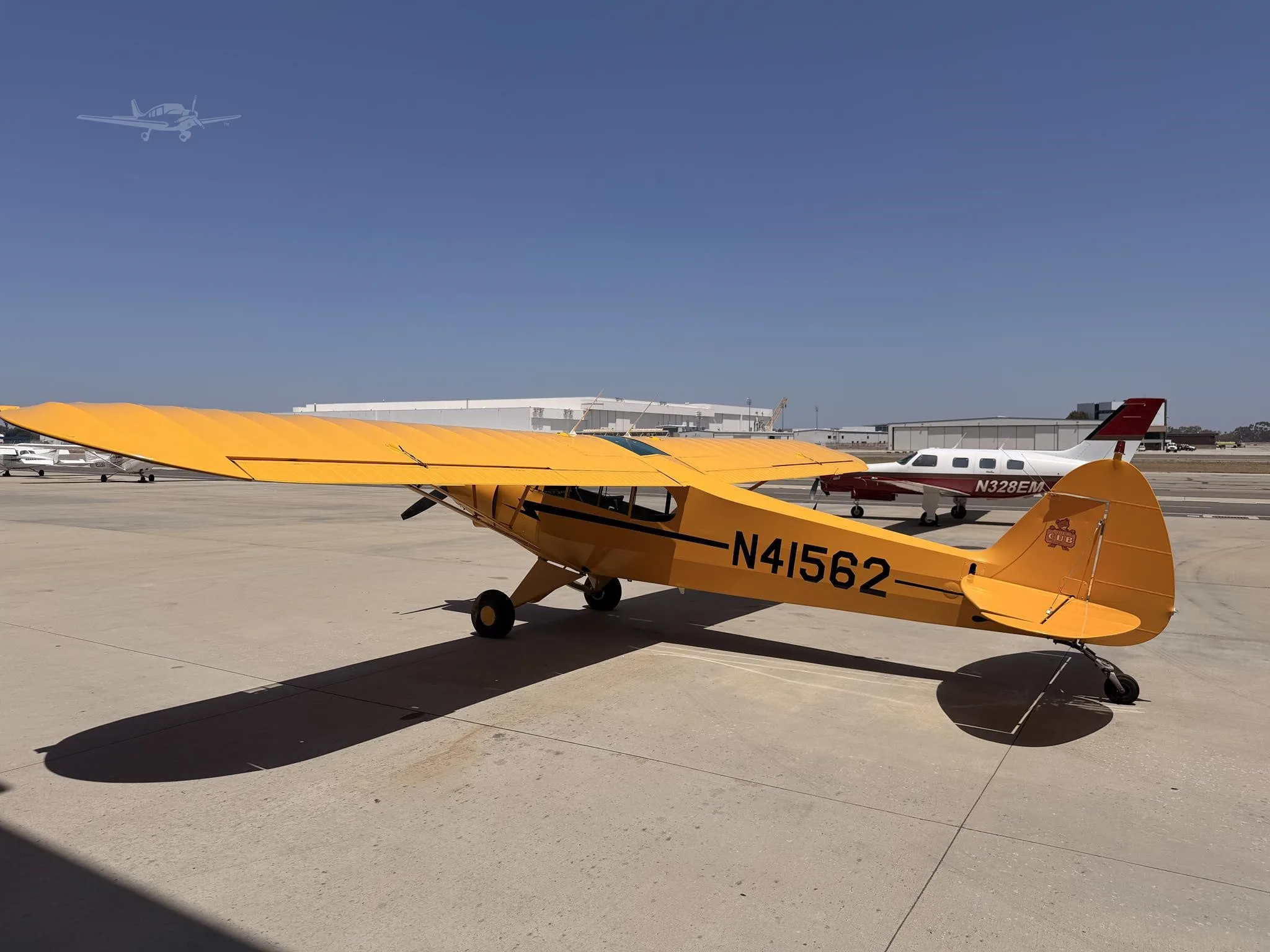 Exterior view of a 1990 PIPER SUPER CUB, N41562.