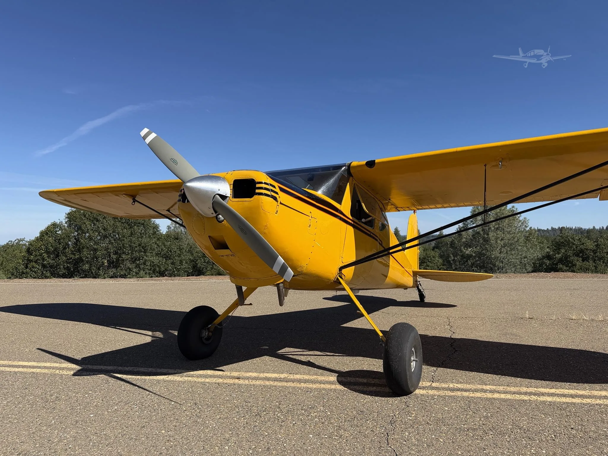 Exterior view of a 1947 CESSNA 140, N2092N.