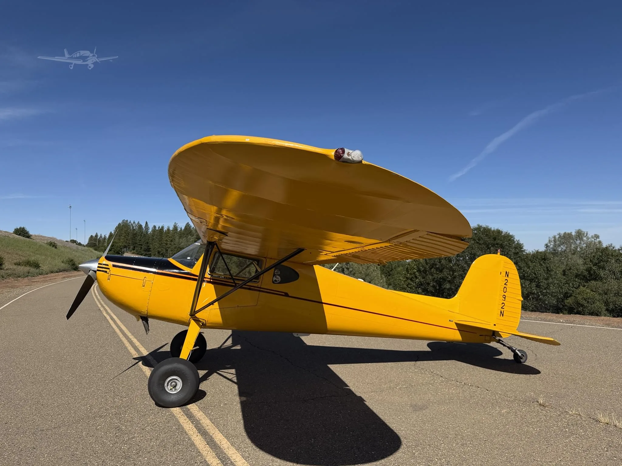 Exterior view of a 1947 CESSNA 140, N2092N.