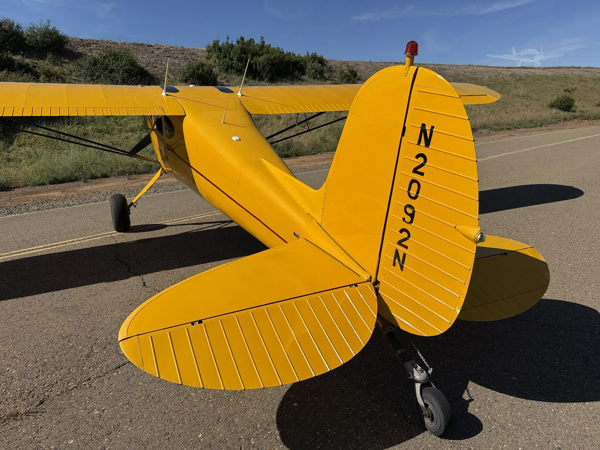 Exterior view of a 1947 CESSNA 140, N2092N.