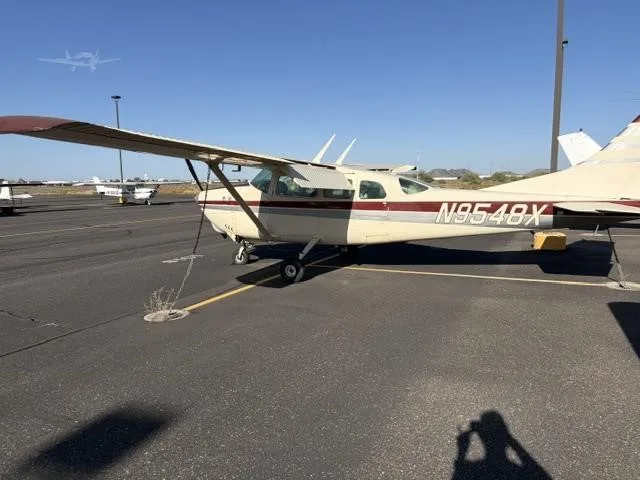 Exterior view of a 1962 CESSNA 210, N9548X.