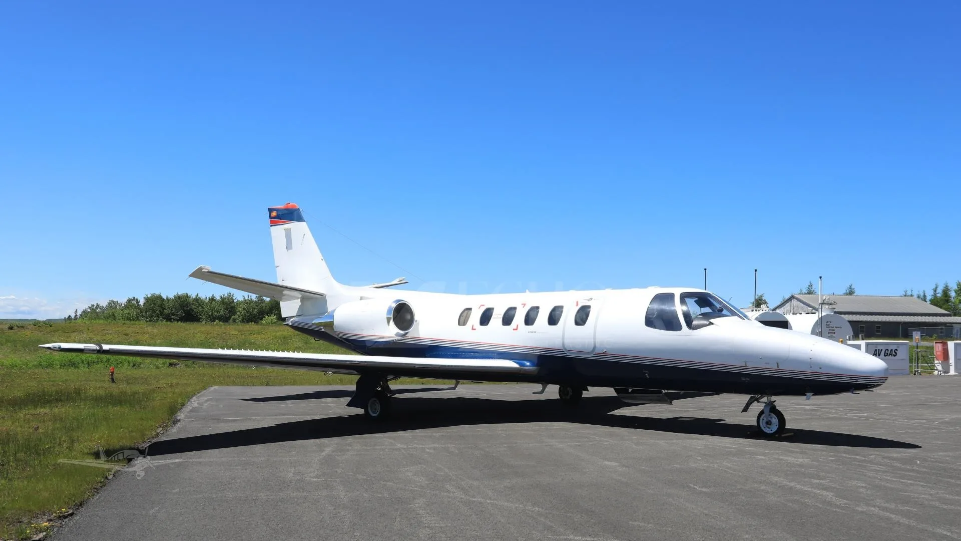 Exterior view of a 1984 CESSNA CITATION SII, N83HK.