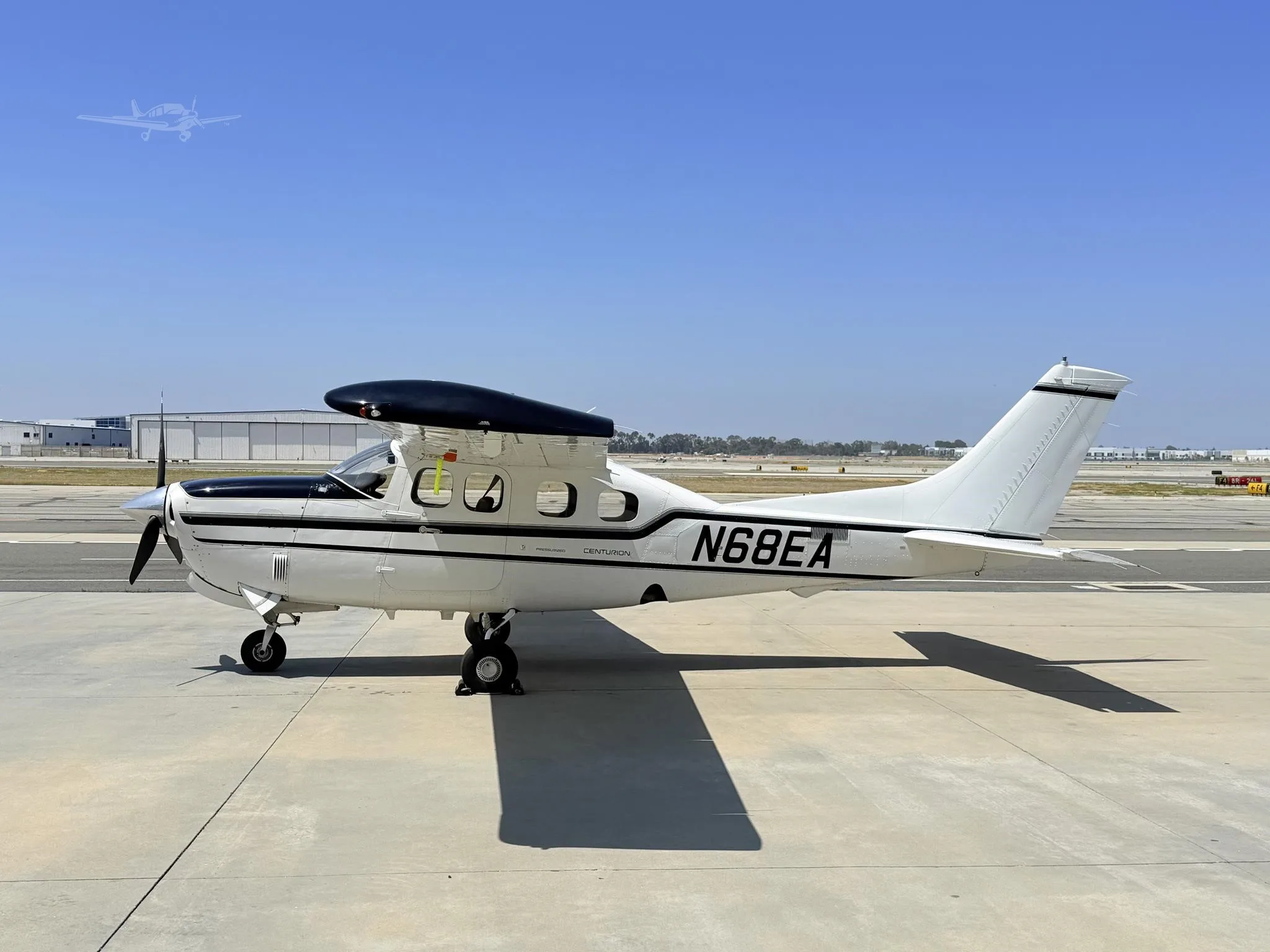 Exterior view of a 1985 CESSNA P210R, N68EA.