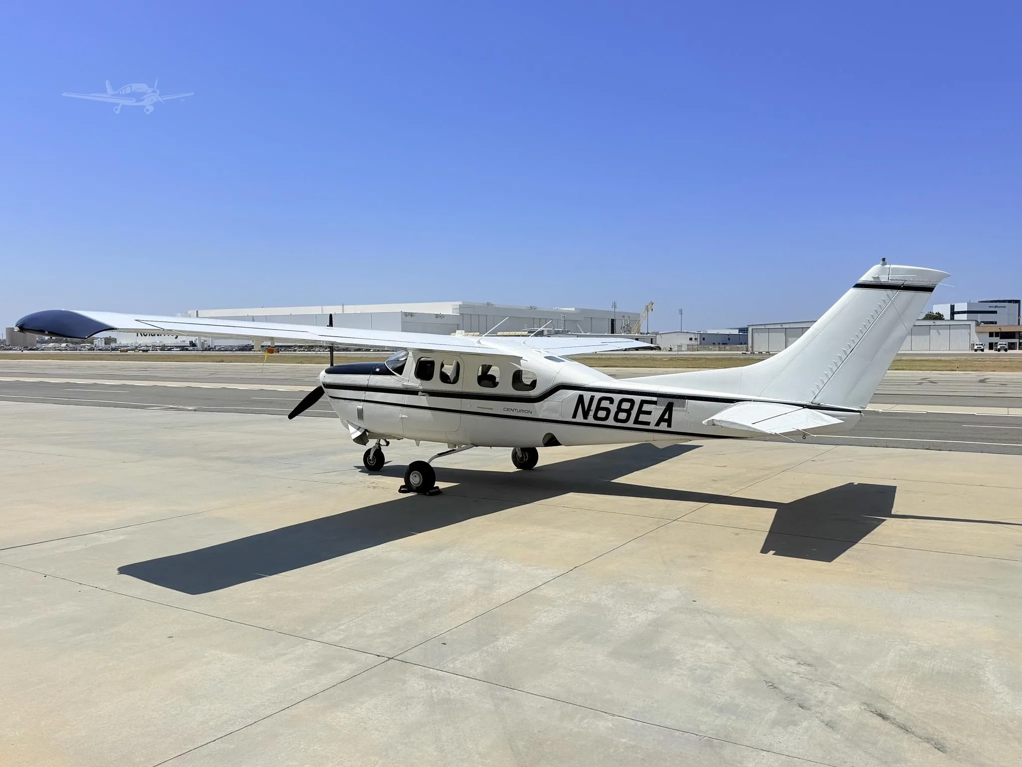Exterior view of a 1985 CESSNA P210R, N68EA.