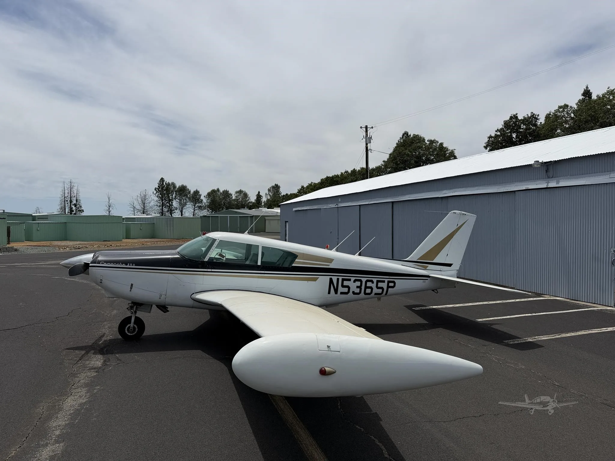 Exterior view of a 1959 PIPER COMANCHE 250, N5365P.