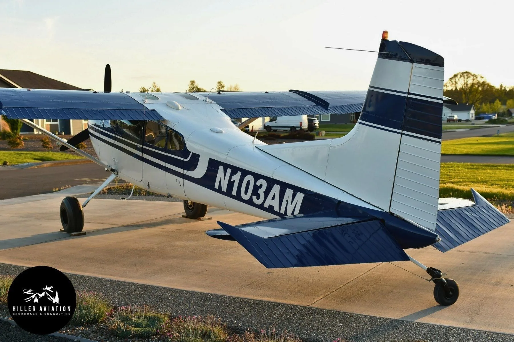 Exterior view of a 1975 CESSNA A185F, N103AM.
