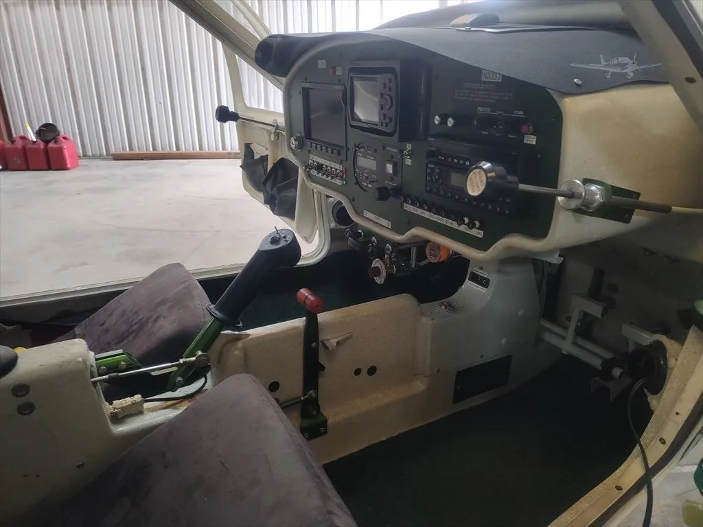Cockpit and instrument panel of a 2007 JABIRU J250.