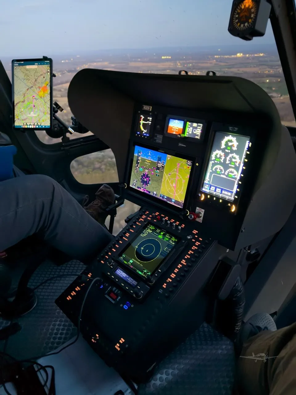 Cockpit and instrument panel of a 2026 ENSTROM 480B TURBINE.
