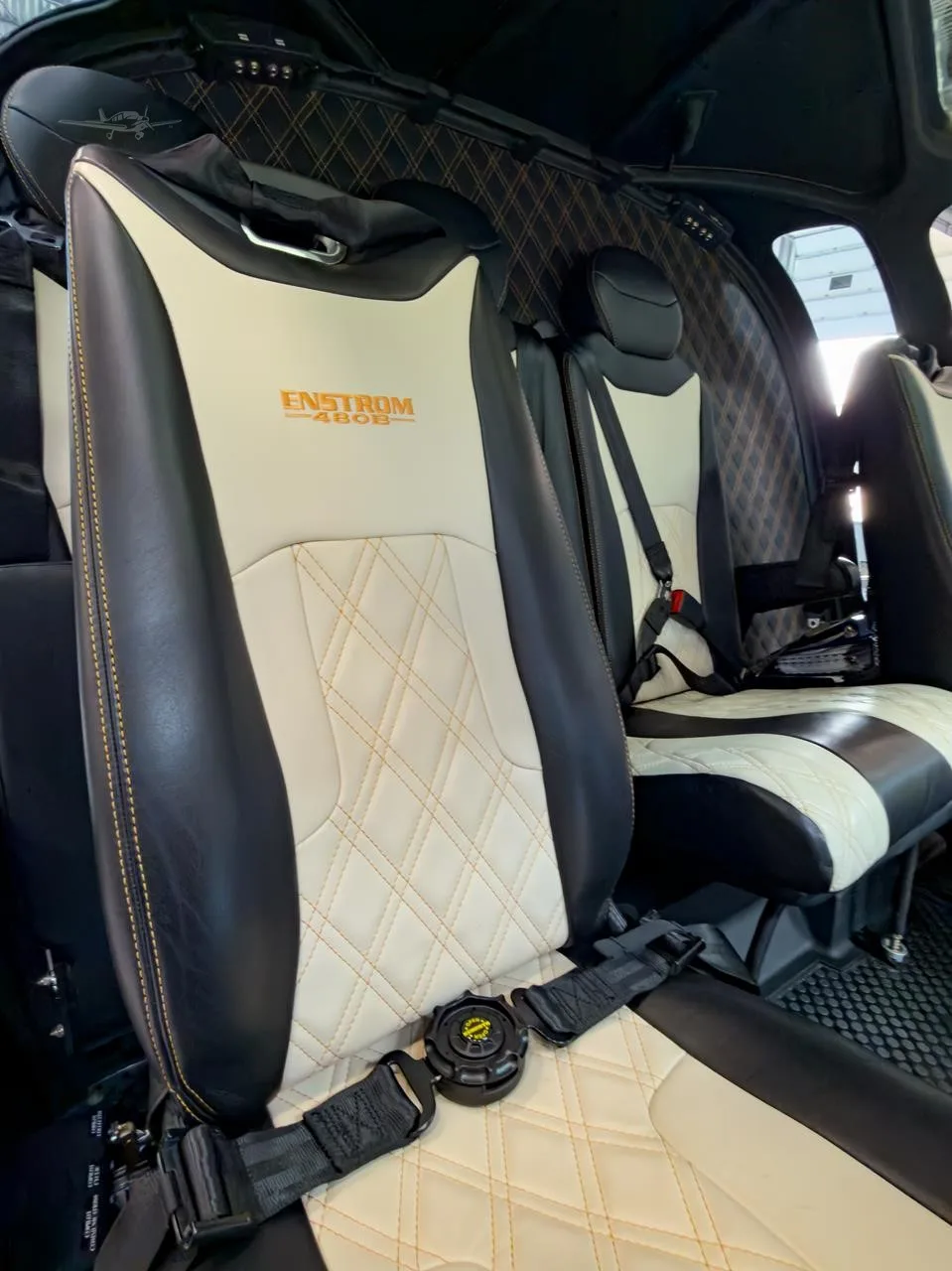 Cabin interior of a 2026 ENSTROM 480B TURBINE.