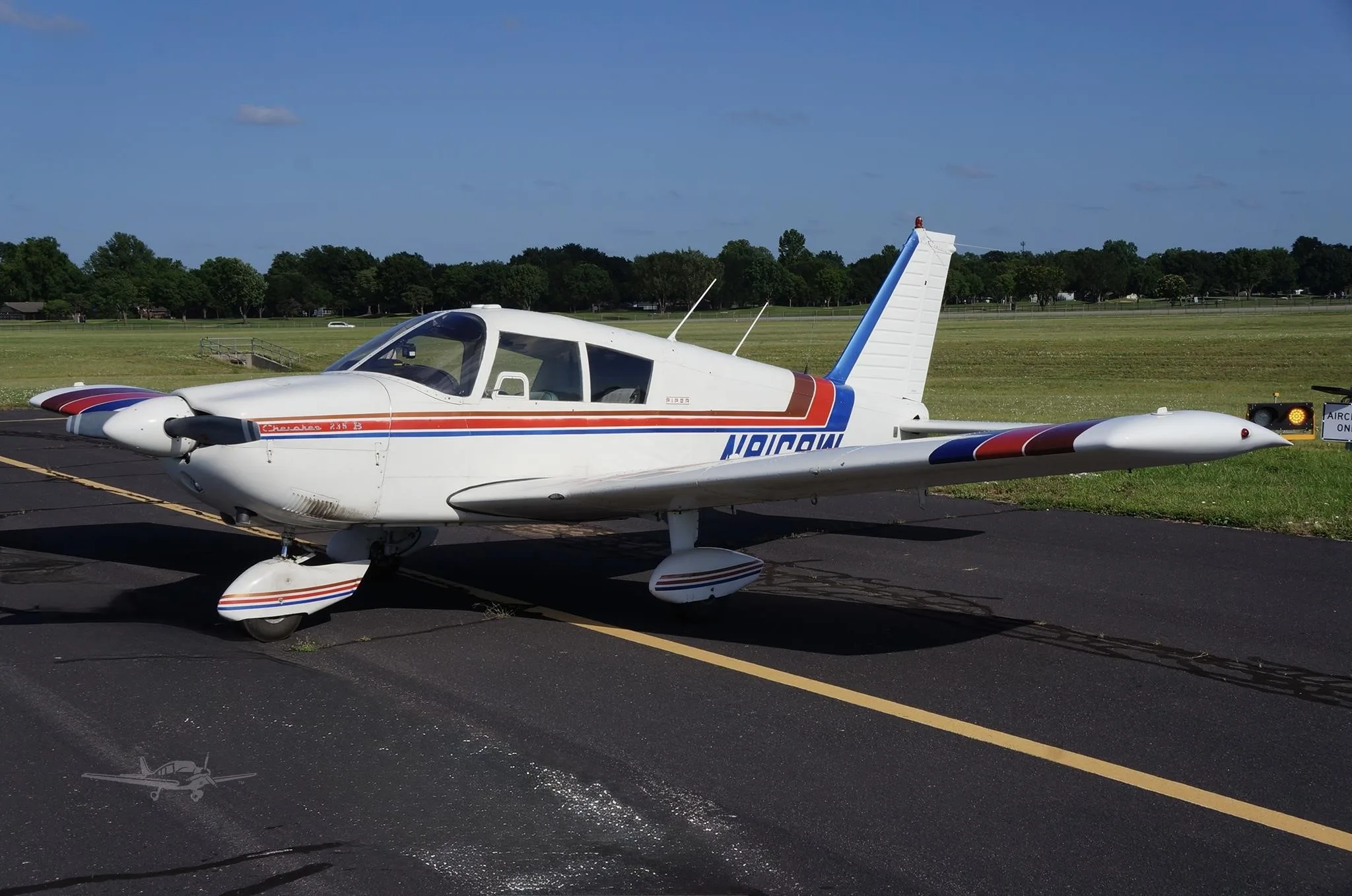 Exterior view of a 1967 PIPER CHEROKEE 235, N9169W.