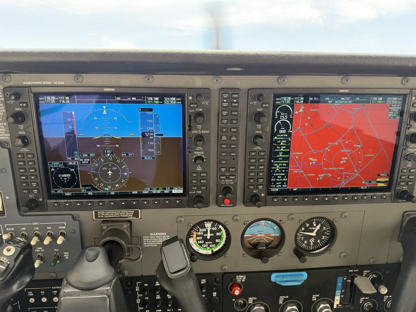 Avionics suite of a 2010 CESSNA TURBO 206H STATIONAIR.