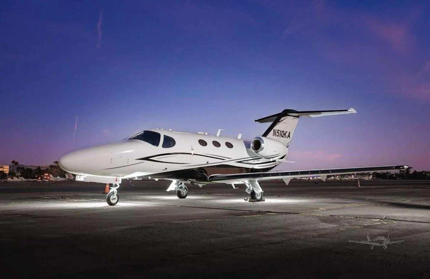 Exterior view of a 2008 CESSNA CITATION MUSTANG, N510KA.
