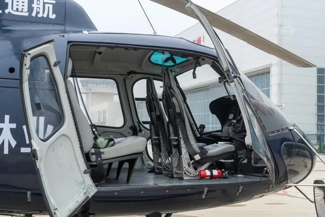 Cockpit and instrument panel of a 2011 EUROCOPTER AS350B-3.