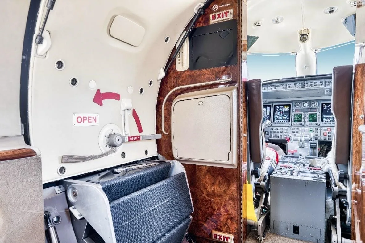 Cabin interior of a 2001 LEARJET 45.