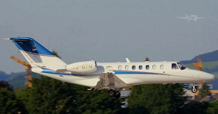 Exterior view of a 2007 CESSNA CITATION CJ3, YU-BTN.