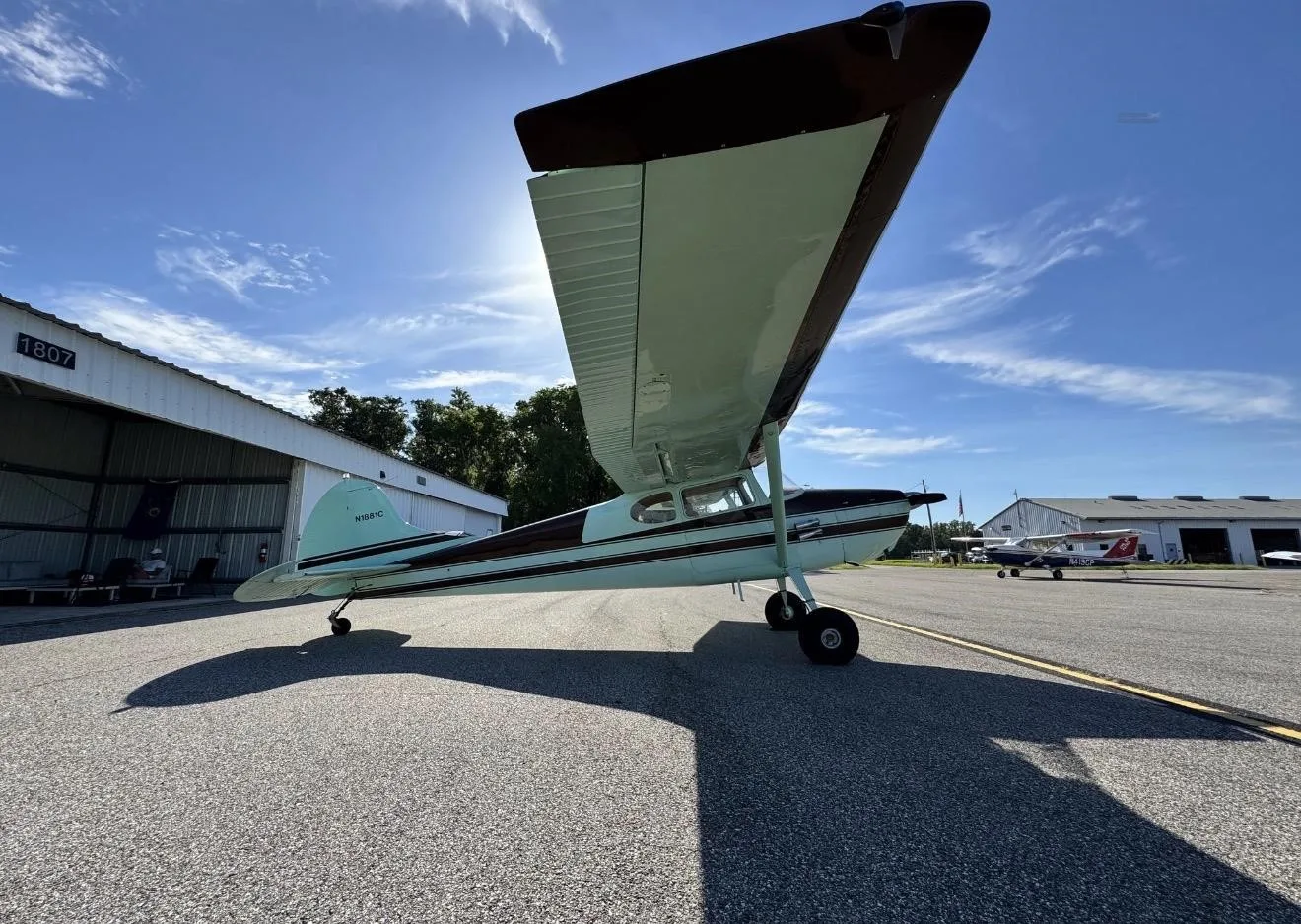 Exterior view of a 1953 CESSNA 170B, N1881C.