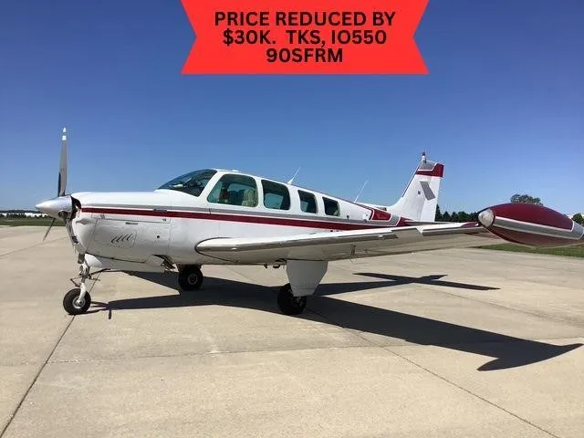 Exterior view of a 1984 BEECHCRAFT A36 BONANZA, N72100.