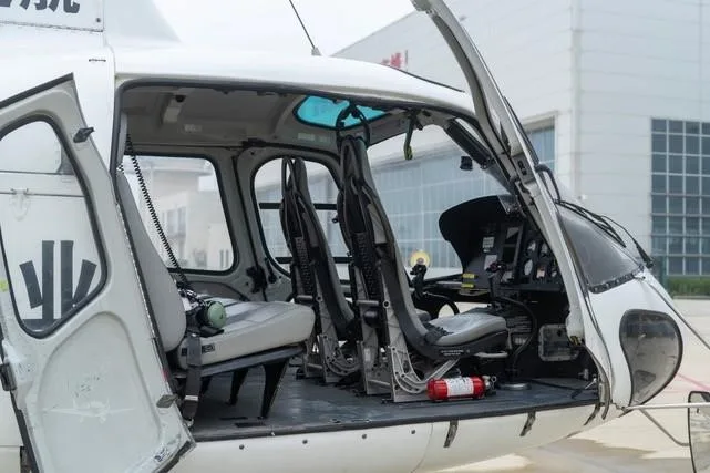 Cockpit and instrument panel of a 2011 EUROCOPTER AS350B-3.