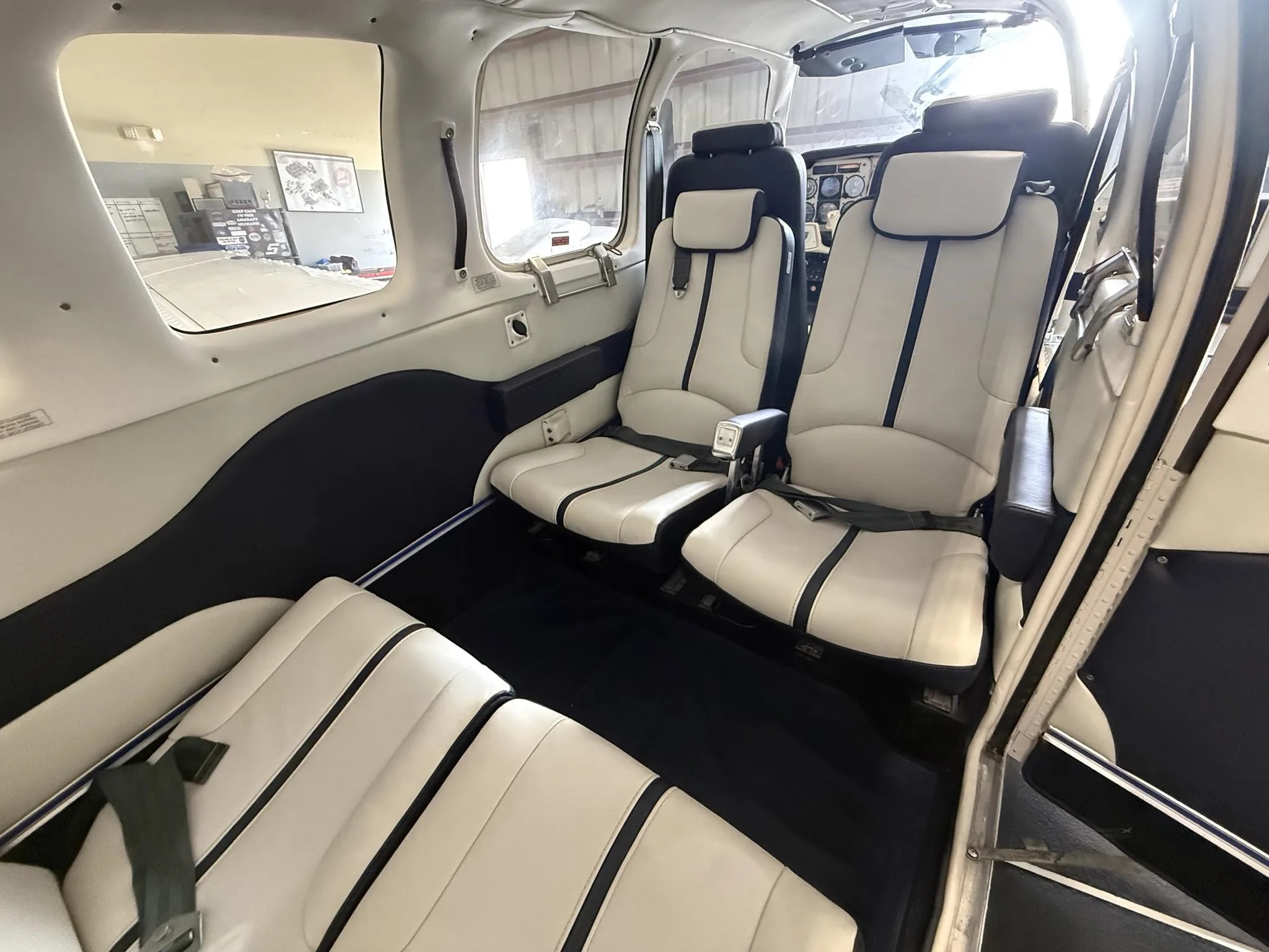 Cabin interior of a 1977 BEECHCRAFT 58 BARON.