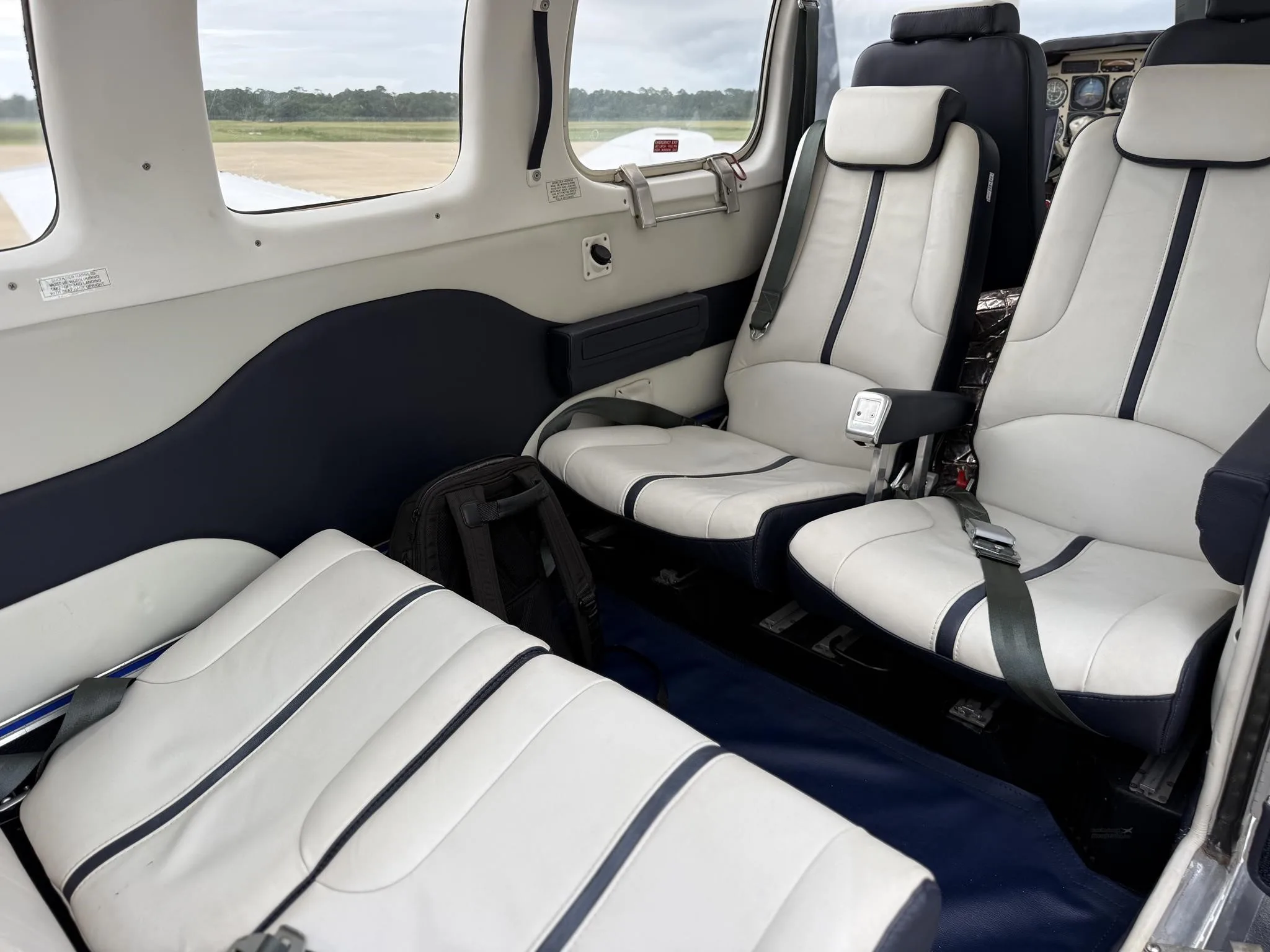 Cabin interior of a 1977 BEECHCRAFT 58 BARON.