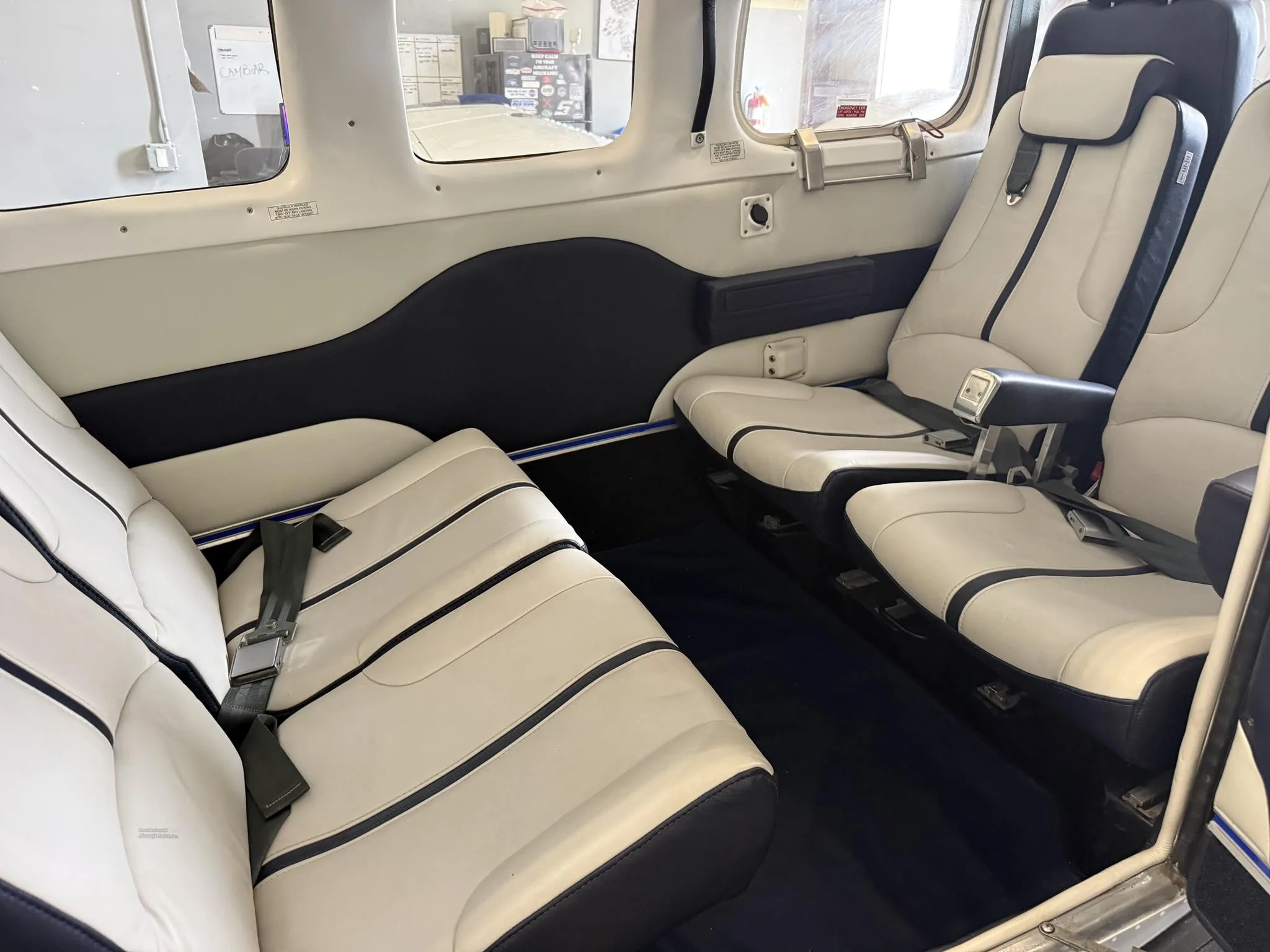 Cabin interior of a 1977 BEECHCRAFT 58 BARON.