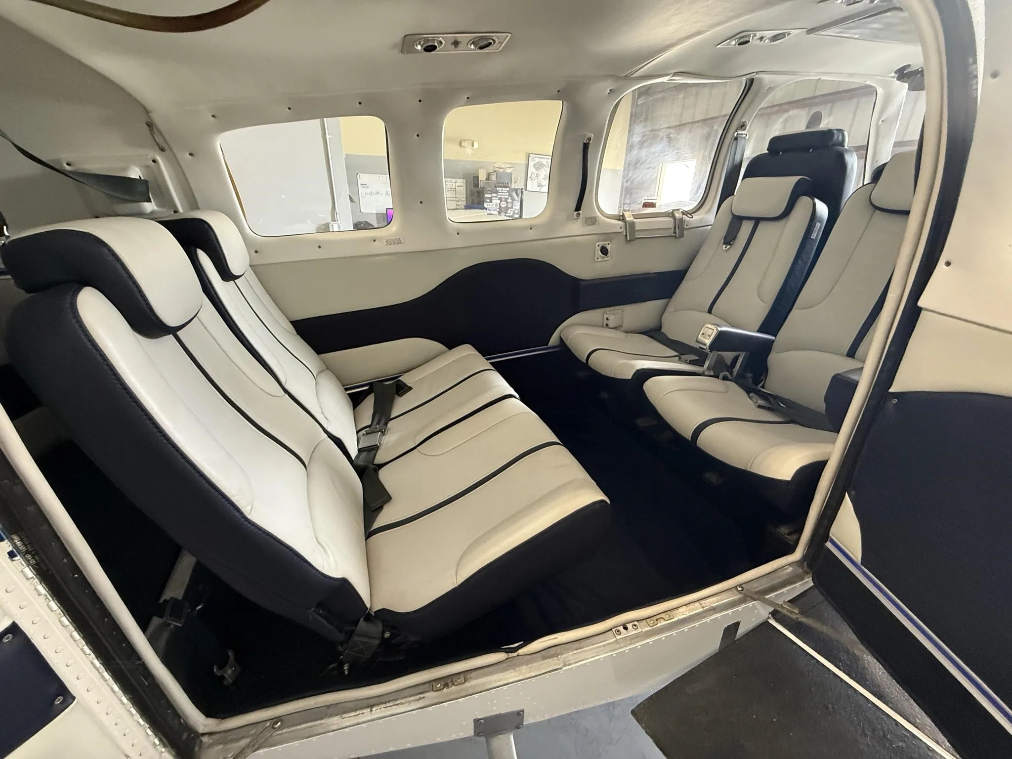 Cabin interior of a 1977 BEECHCRAFT 58 BARON.