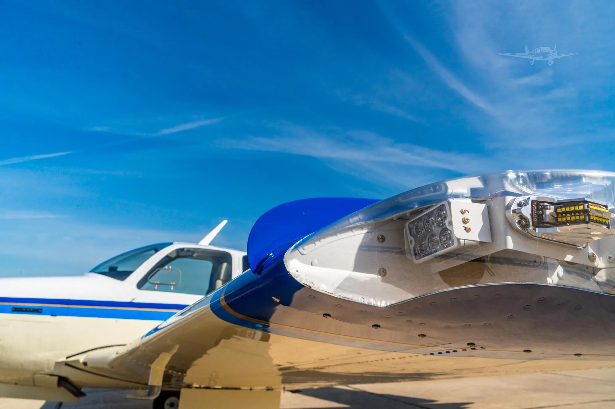 Exterior view of a 1970 BEECHCRAFT V35B BONANZA, N9118Q.