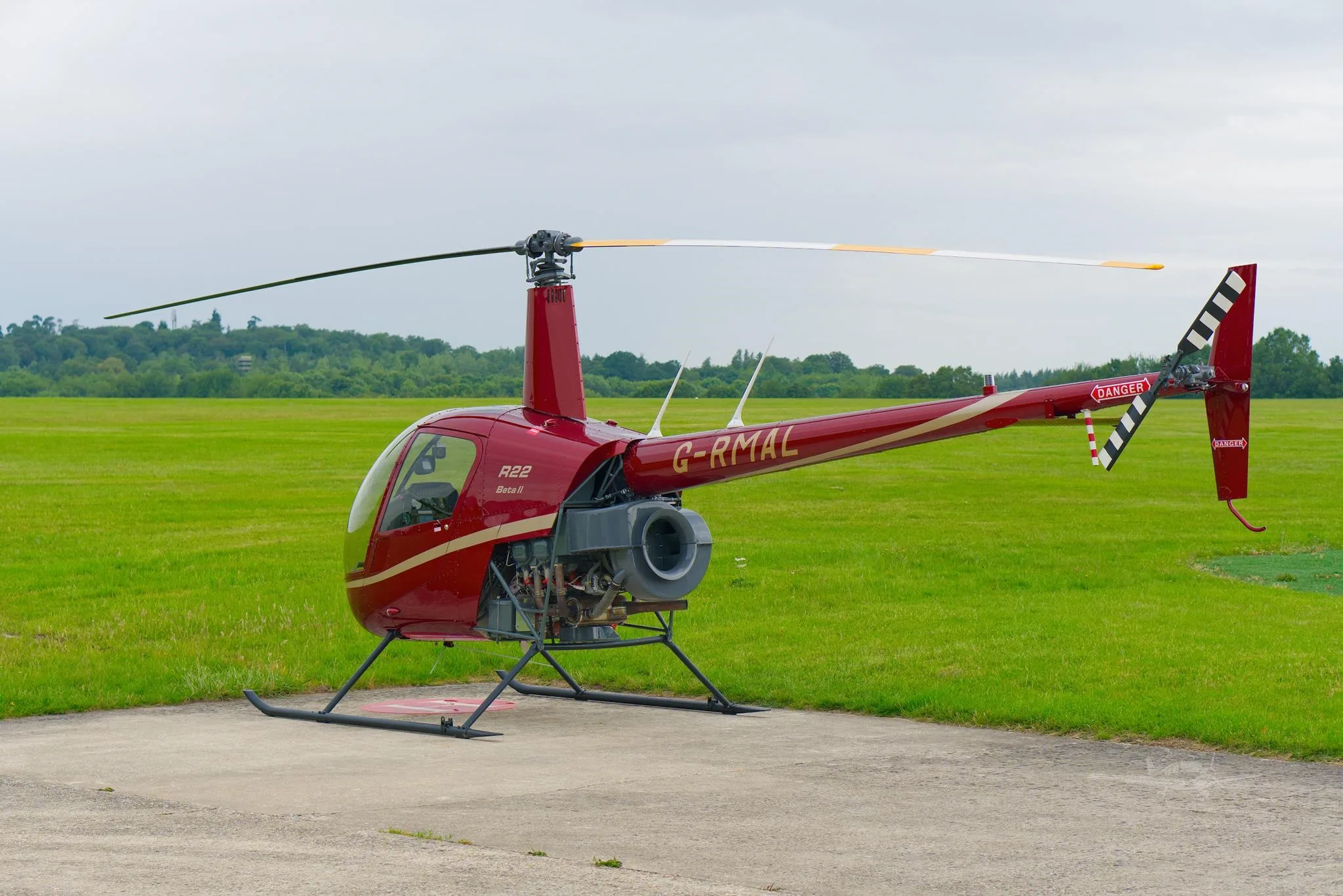 Exterior view of a 2026 ROBINSON R22 BETA II, G-RMAL.