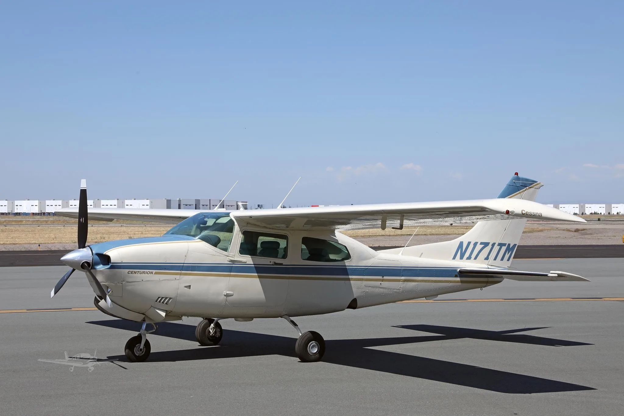 Exterior view of a 1980 CESSNA TURBO 210N, N171TM.