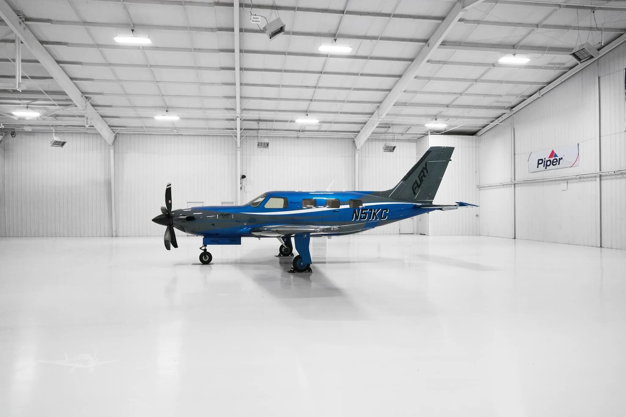 Exterior view of a 2026 PIPER M700, N51KC.