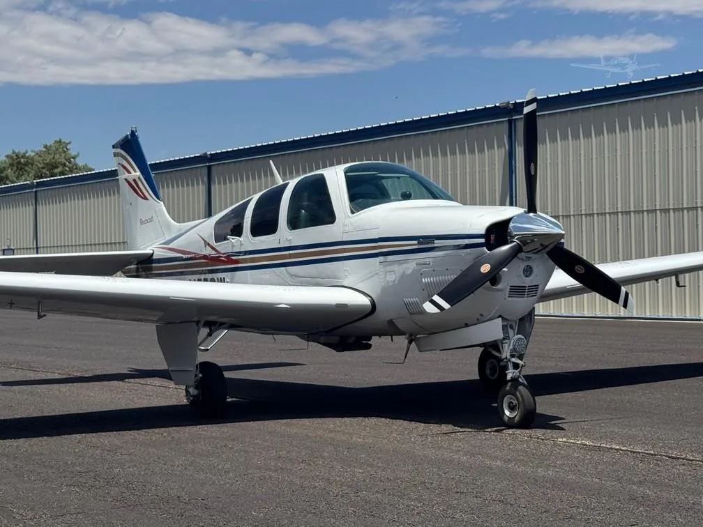 Exterior view of a 1989 BEECHCRAFT F33A BONANZA, N57GW.