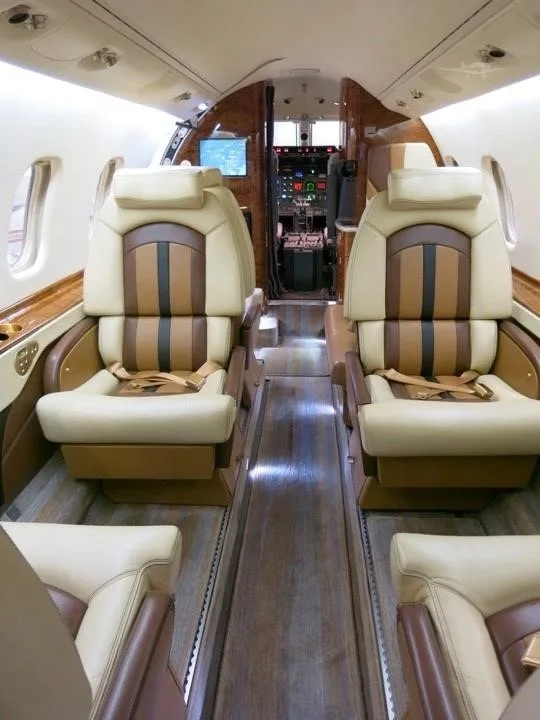 Cabin interior of a 1999 LEARJET 60.