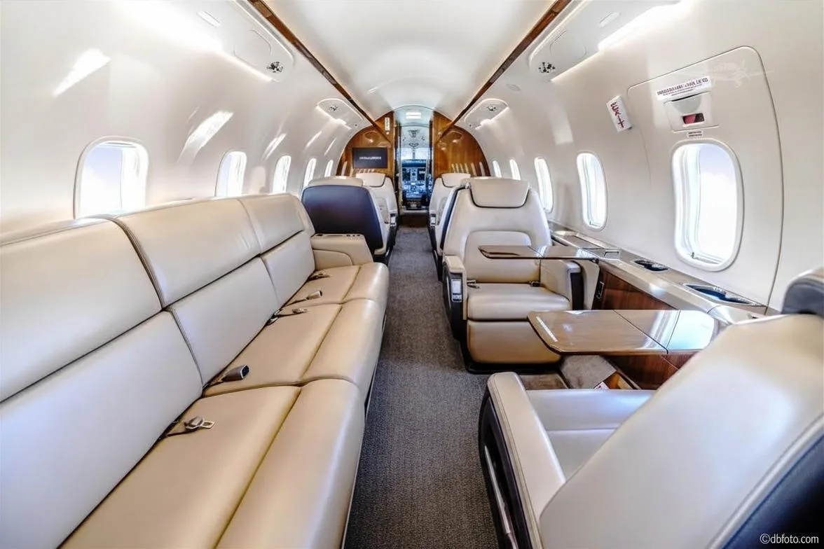 Cabin interior of a 2016 BOMBARDIER CHALLENGER 350.