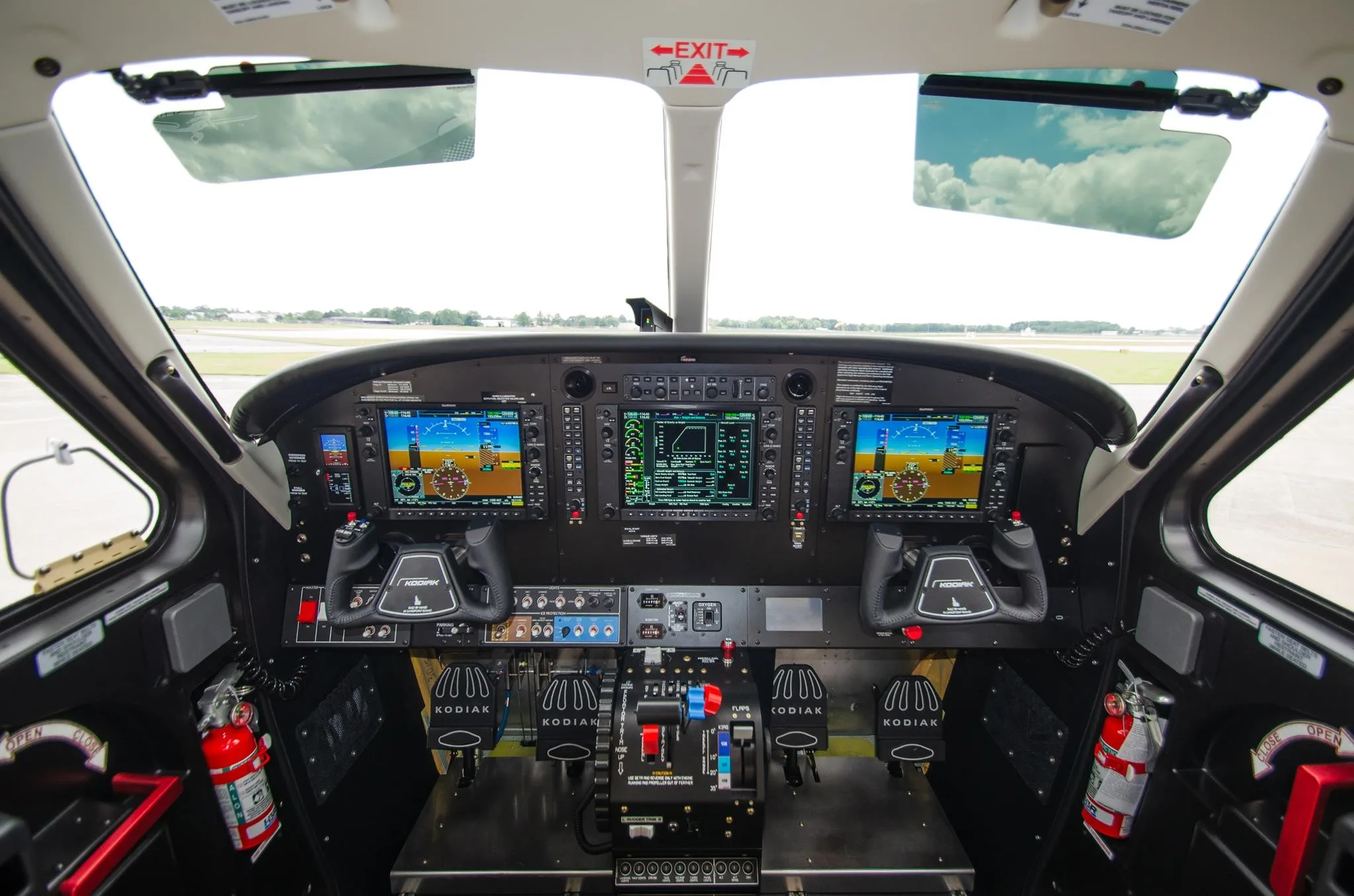 Cockpit and instrument panel of a 2026 DAHER KODIAK 100 SERIES III.