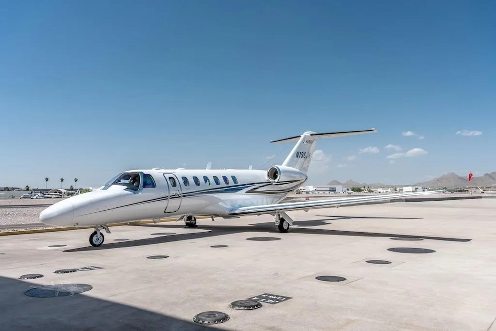 Exterior view of a 2012 CESSNA CITATION CJ3, N196JH.