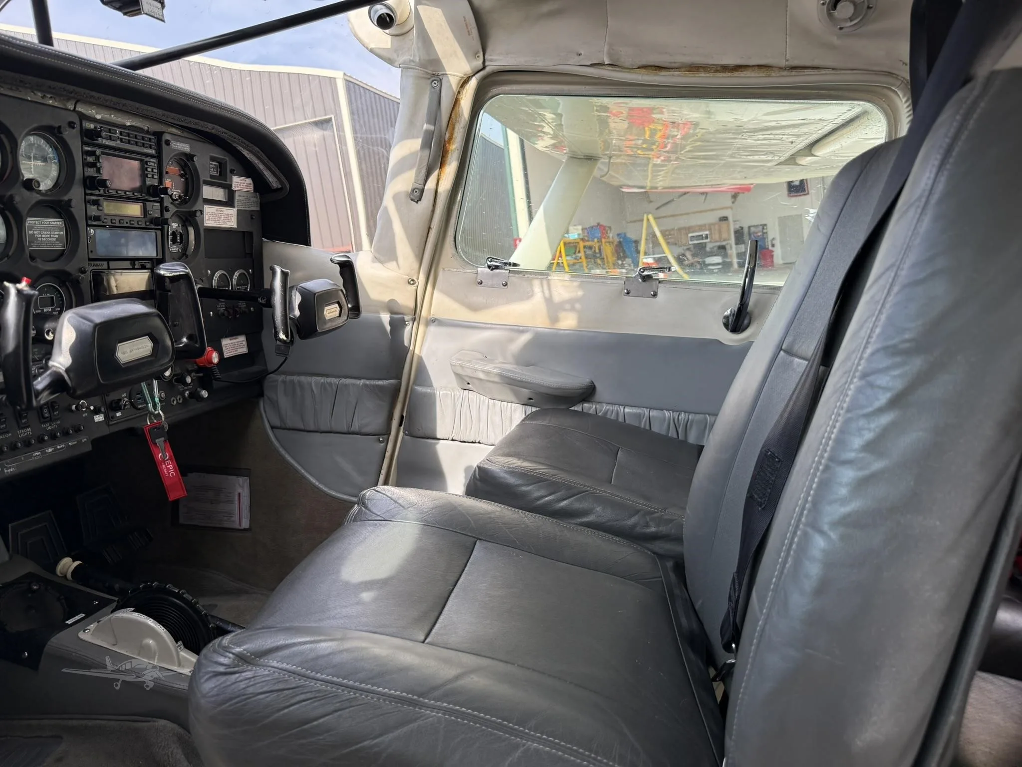 Cabin interior of a 1977 CESSNA A185F.