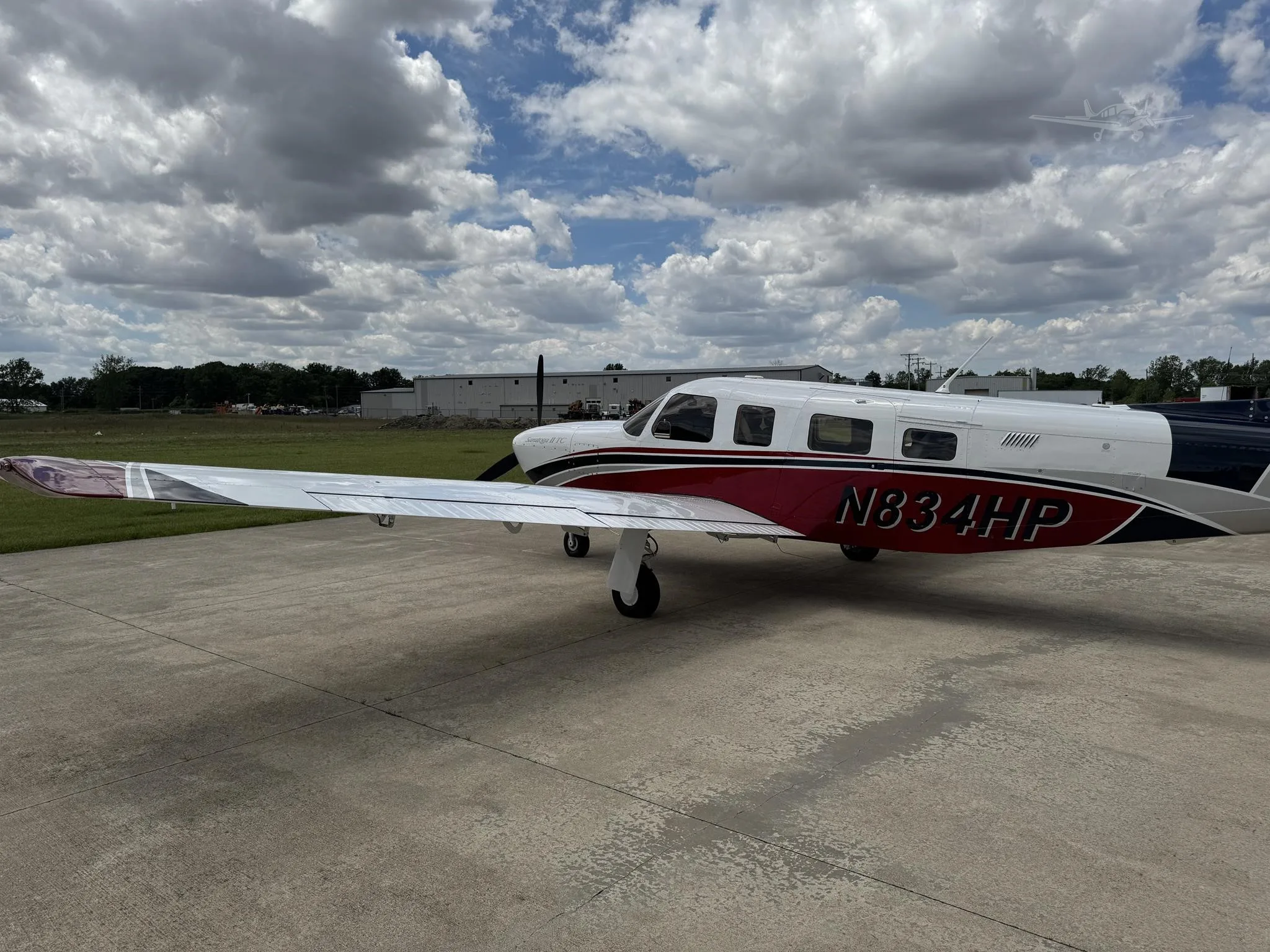 Exterior view of a 2006 PIPER SARATOGA II TC, N834HP.
